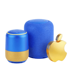 Icono de bocina de voz para optimización de asistentes virtuales en Agua Prieta y Sonora.