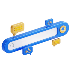 Barra de búsqueda con chatbot de IA para optimización de motores generativos en el estado de Sonora.